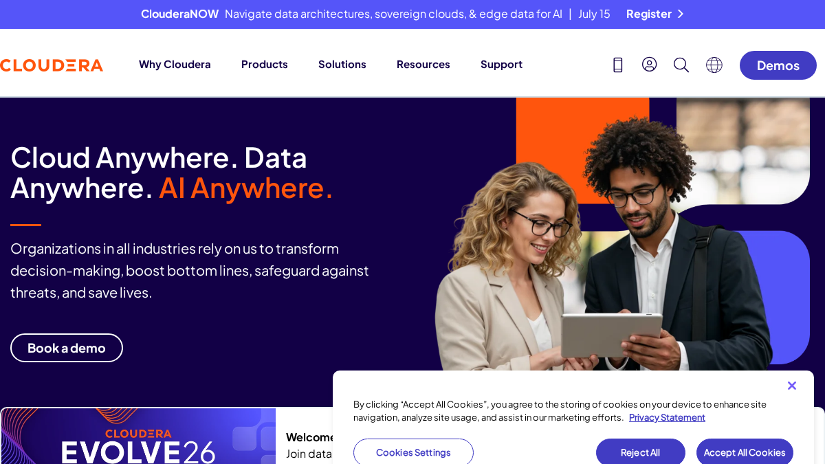 cloudera.com 官网首页截图
