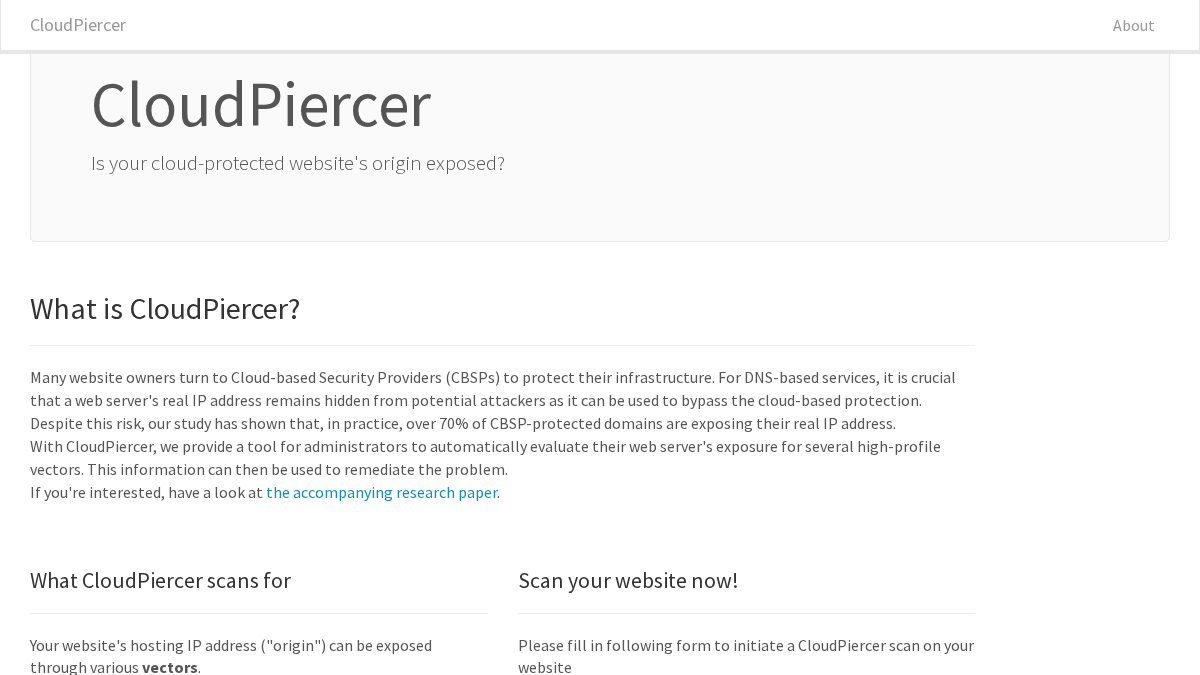 cloudpiercer.org 官网首页截图