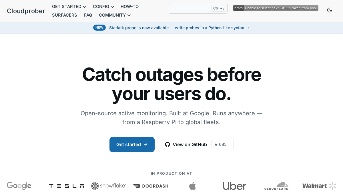 cloudprober.org 官网首页截图