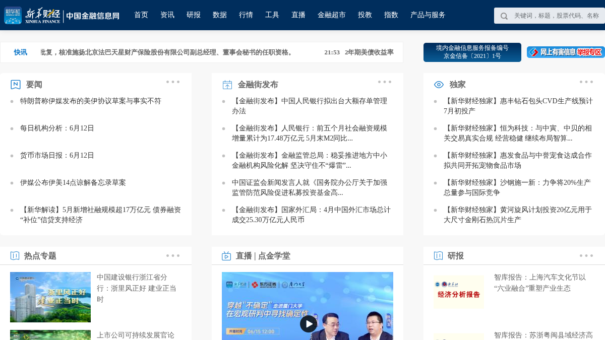 cnfin.com 官网首页截图