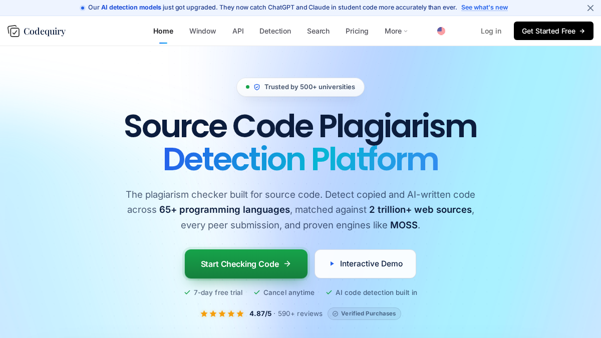 codequiry.com 官网首页截图