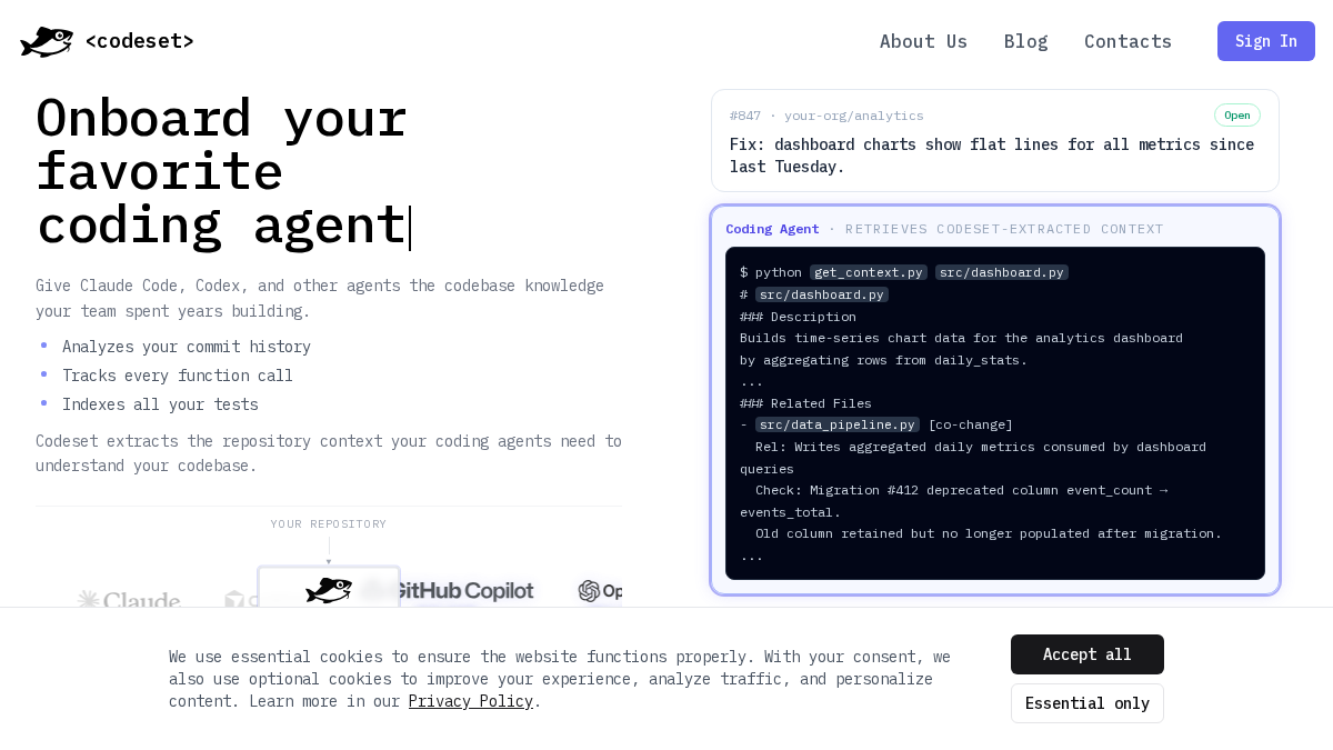 codeset.ai 官网首页截图
