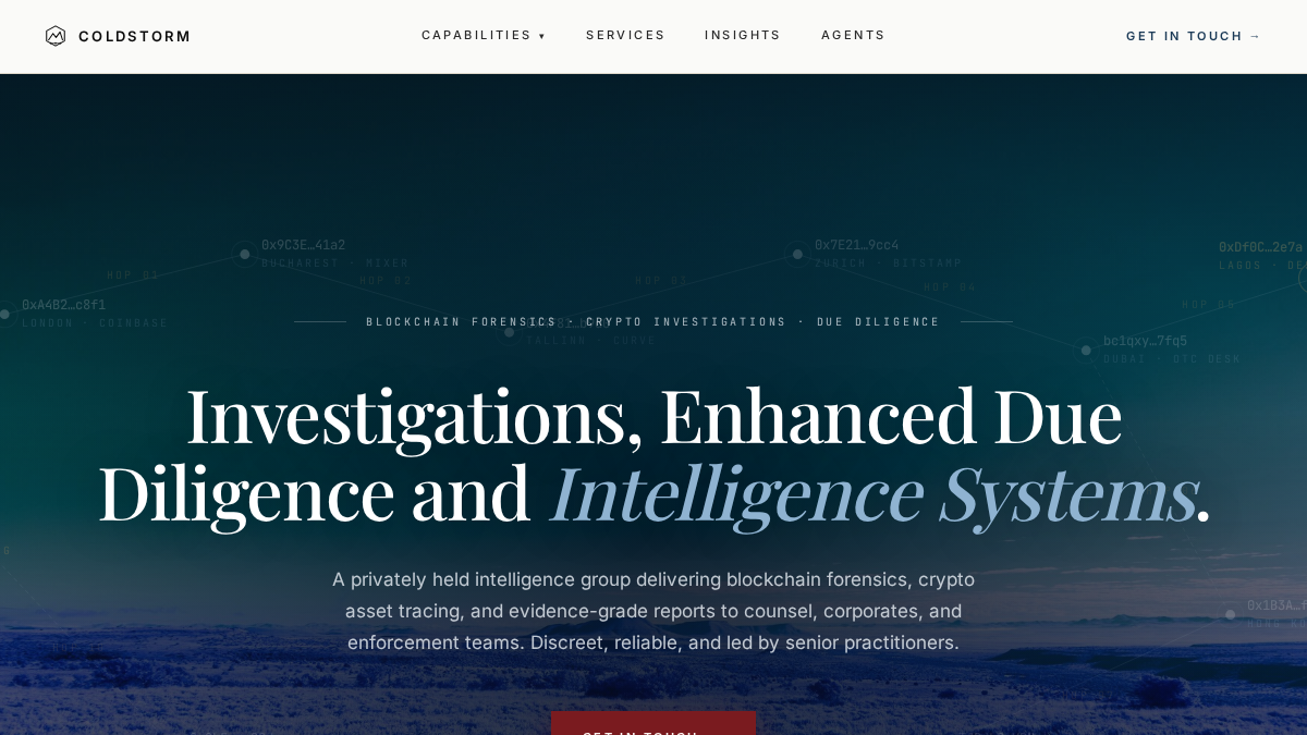coldstorm.org 官网首页截图