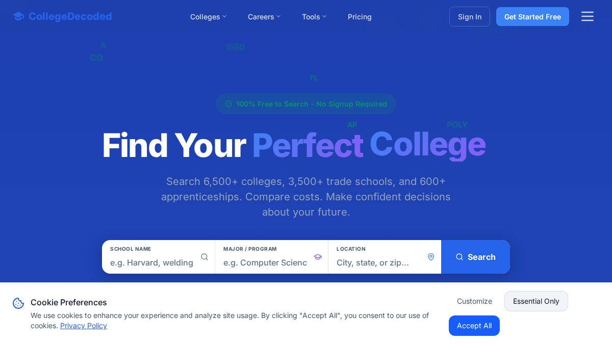 collegedecoded.com 官网首页截图