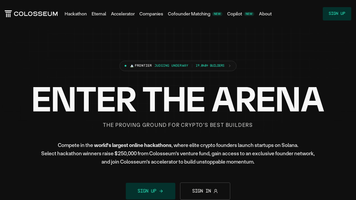 colosseum.com 官网首页截图
