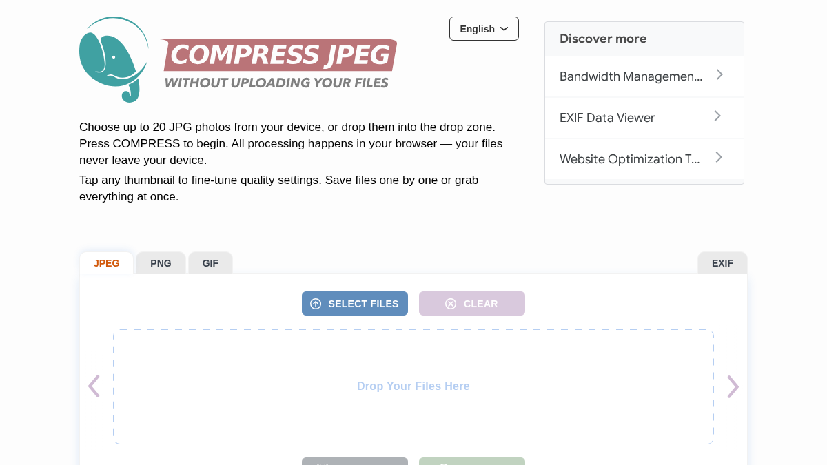 compressjpeg.com 官网首页截图