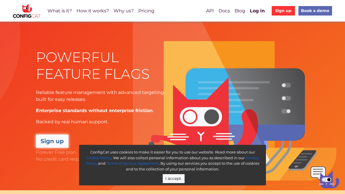 configcat.com 官网首页截图