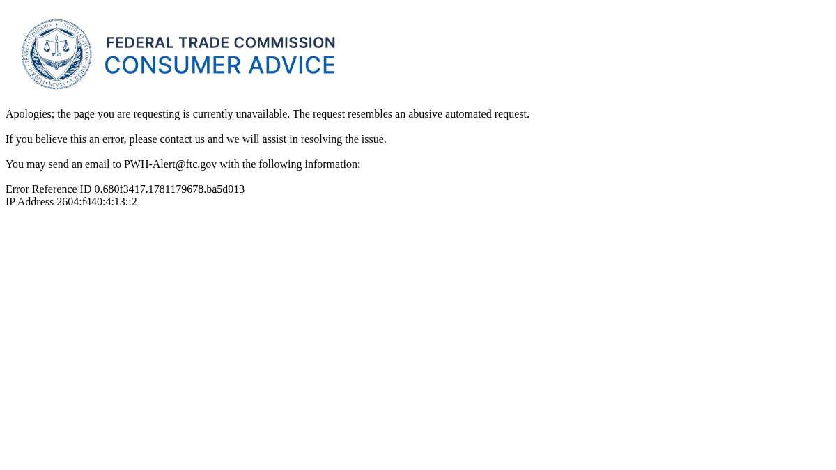consumer.gov 官网首页截图