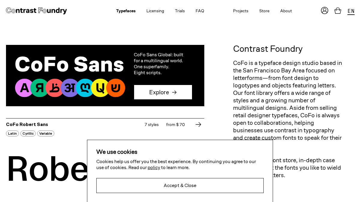 contrastfoundry.com 官网首页截图