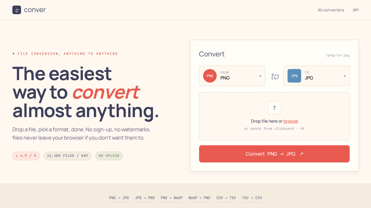 convert.center 官网首页截图