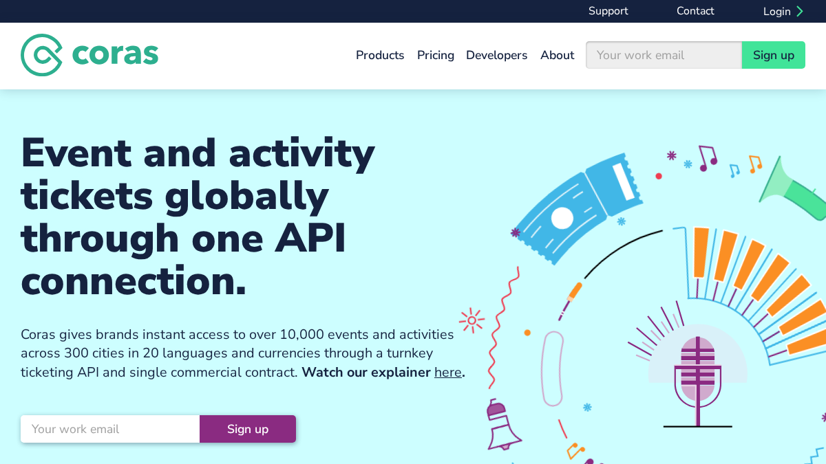 coras.io 官网首页截图
