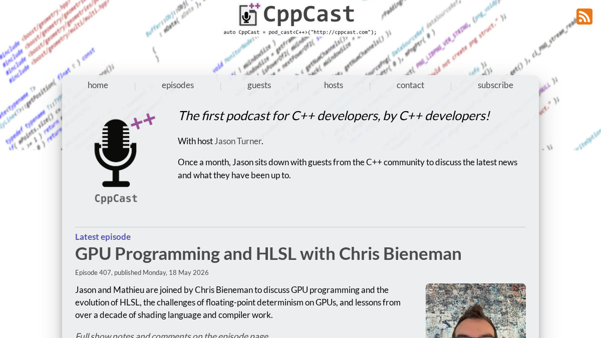 cppcast.com 官网首页截图