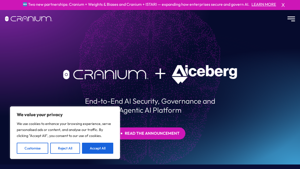 cranium.ai 官网首页截图