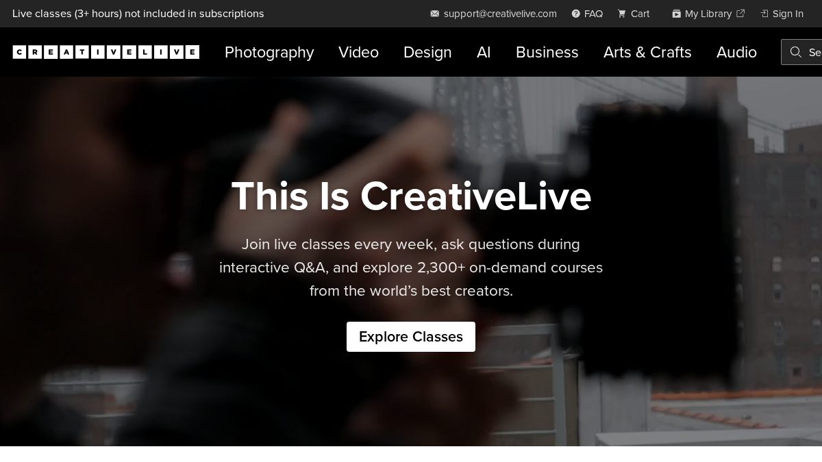 creativelive.com 官网首页截图