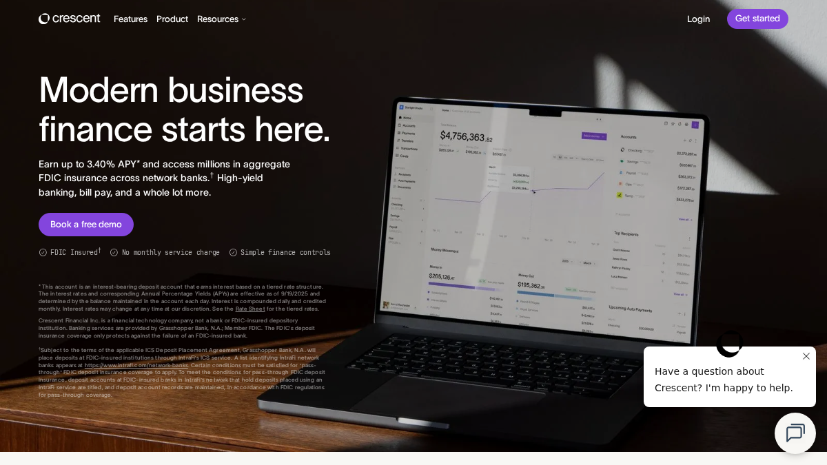 crescent.app 官网首页截图