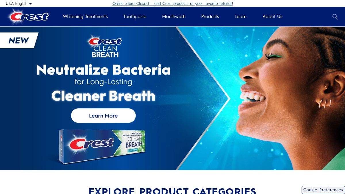 crest.com 官网首页截图