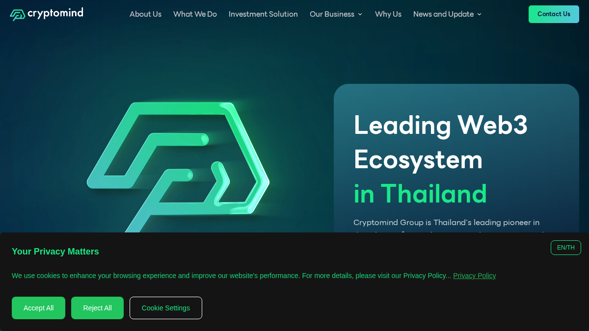 cryptomind.group 官网首页截图