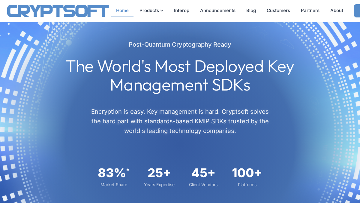 cryptsoft.com 官网首页截图