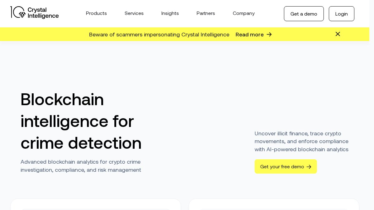 crystalintelligence.com 官网首页截图