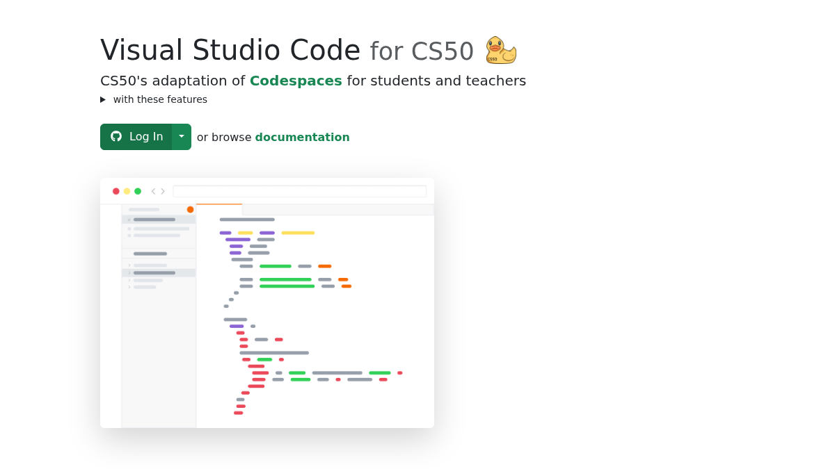 cs50.dev 官网首页截图