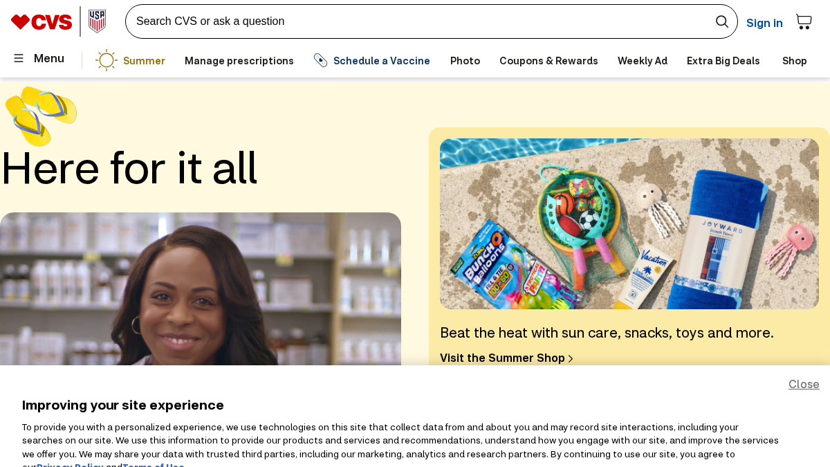 cvs.com 官网首页截图