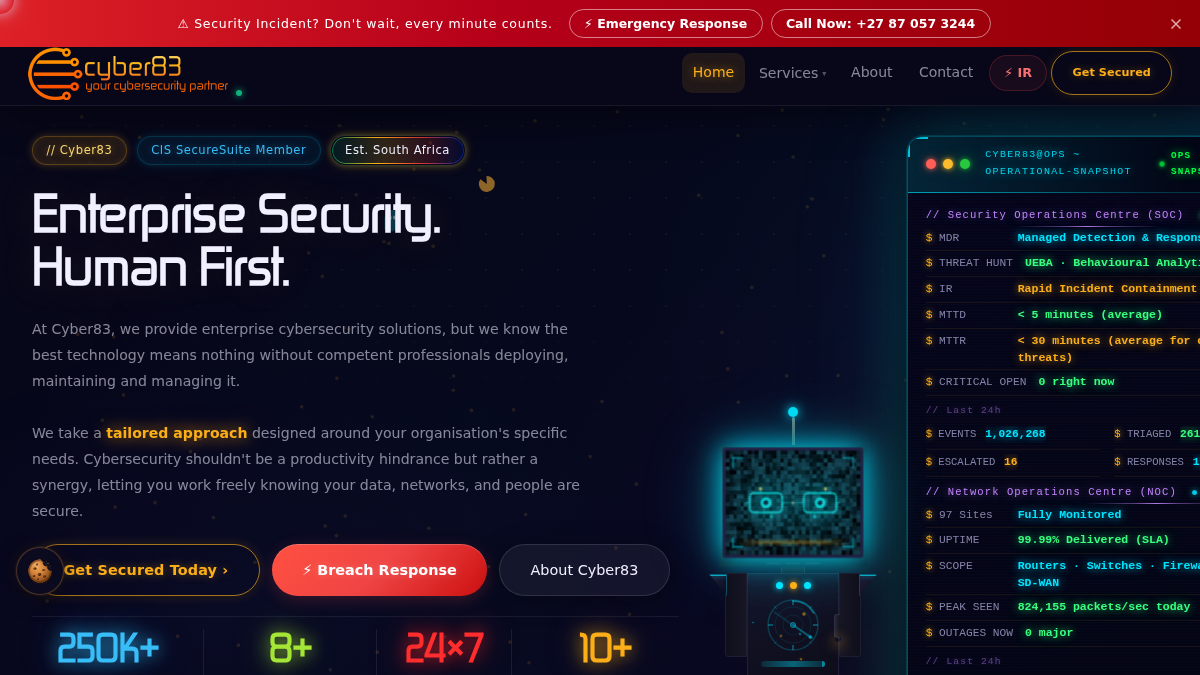 cyber83.com 官网首页截图