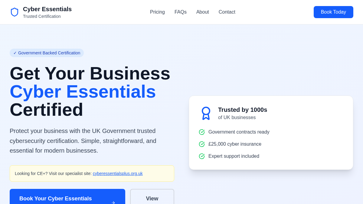 cyberessentials.io 官网首页截图
