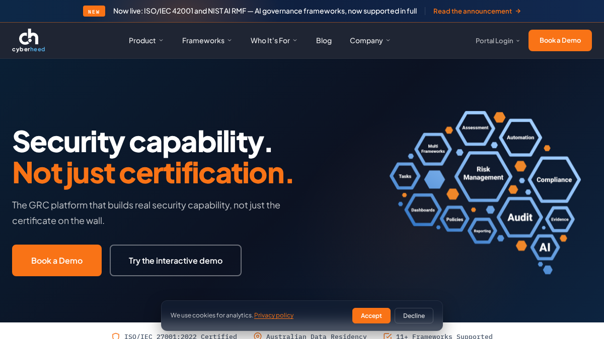cyberheed.com 官网首页截图