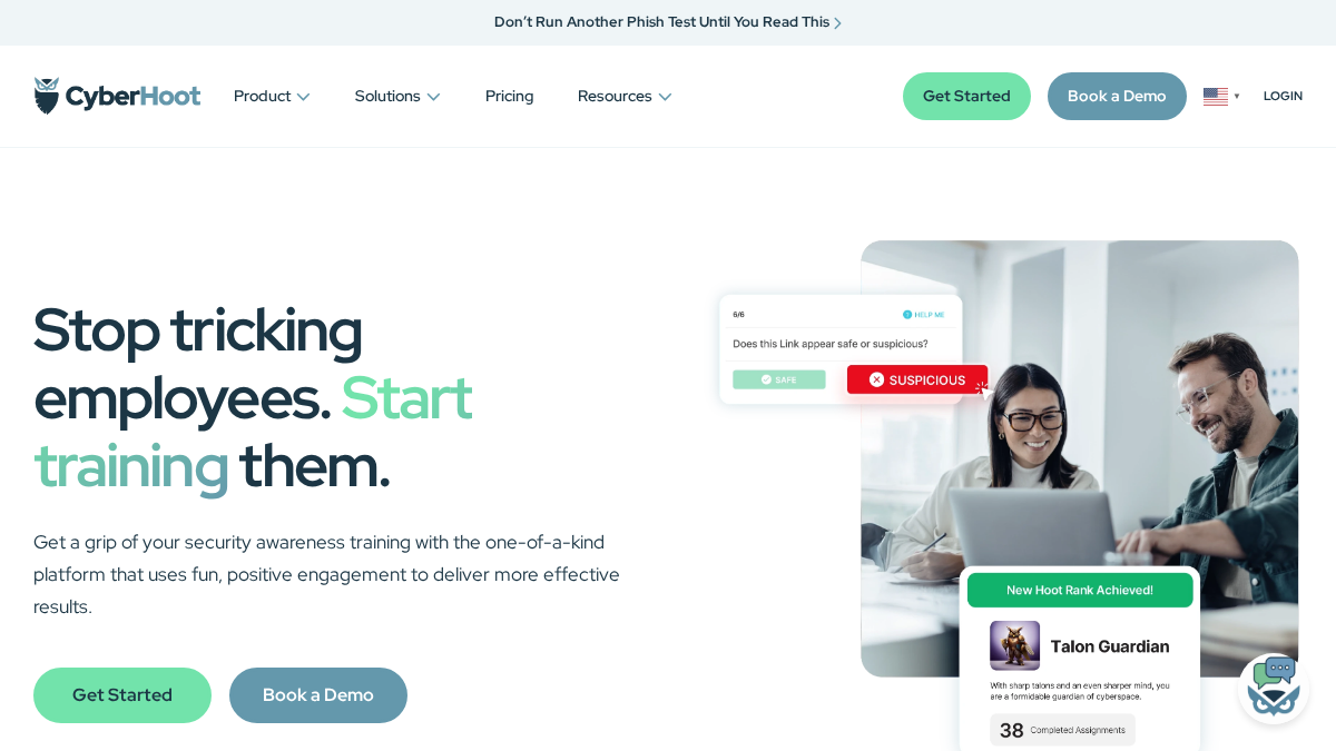 cyberhoot.com 官网首页截图