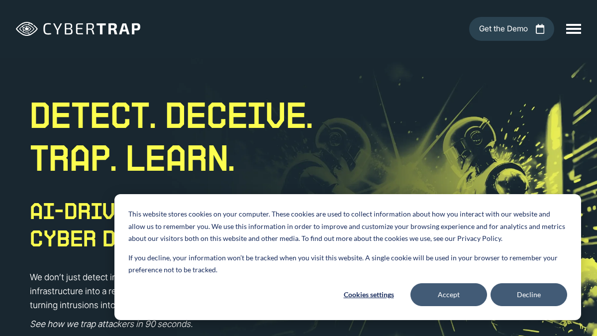 cybertrap.com 官网首页截图