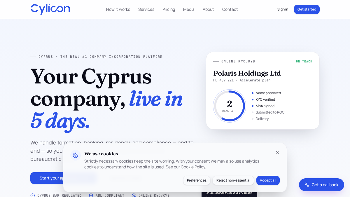 cylicon.com 官网首页截图