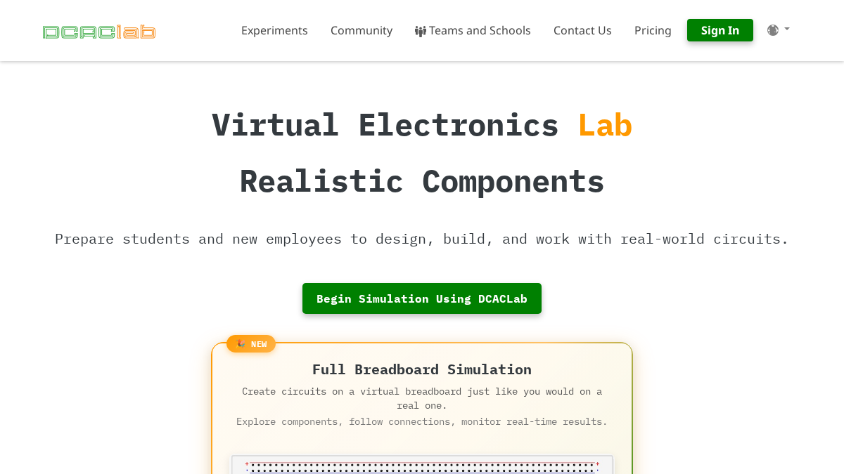 dcaclab.com 官网首页截图