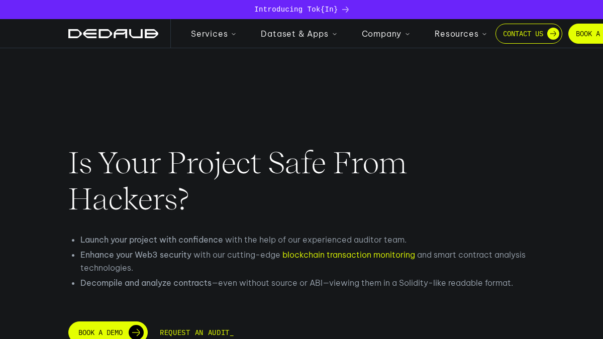 dedaub.com 官网首页截图