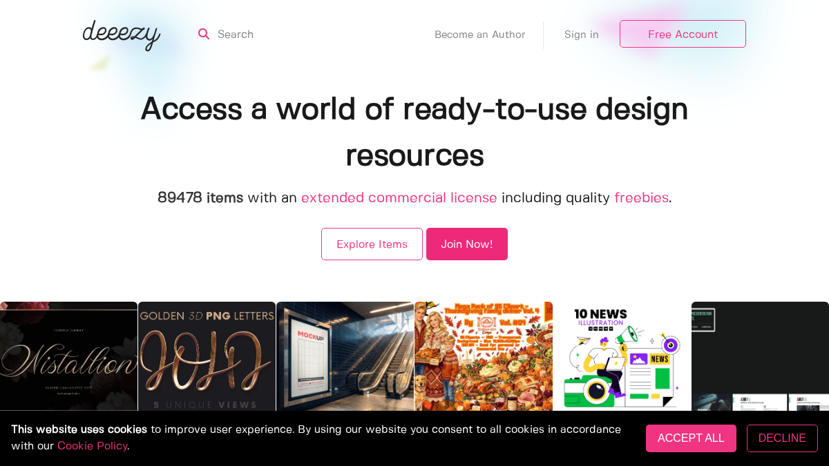 deeezy.com 官网首页截图
