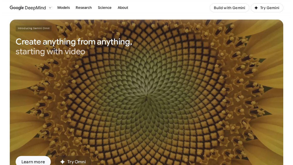 deepmind.google 官网首页截图