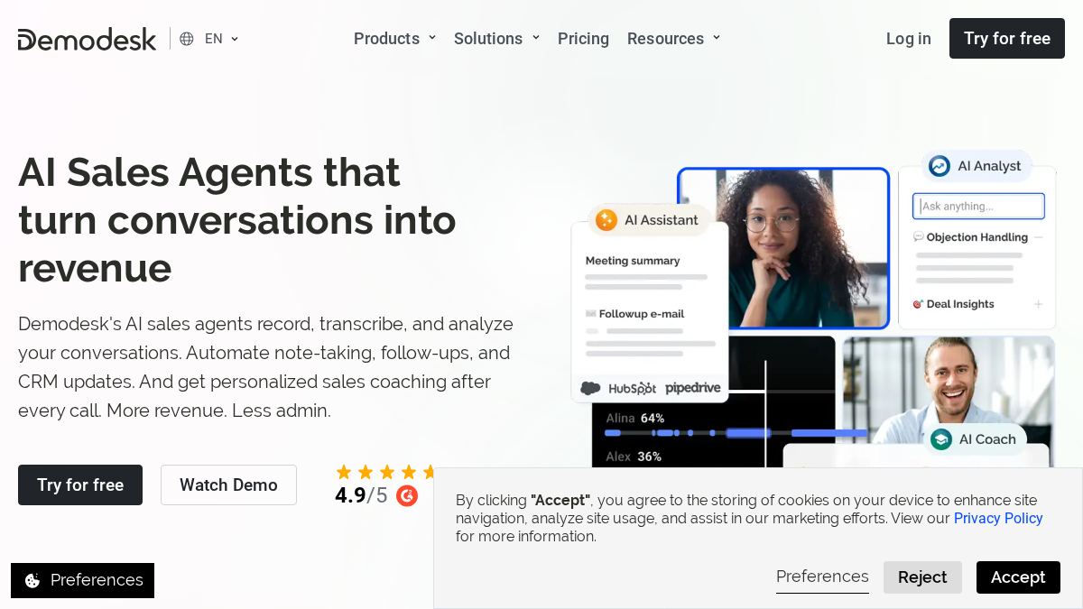 demodesk.com 官网首页截图