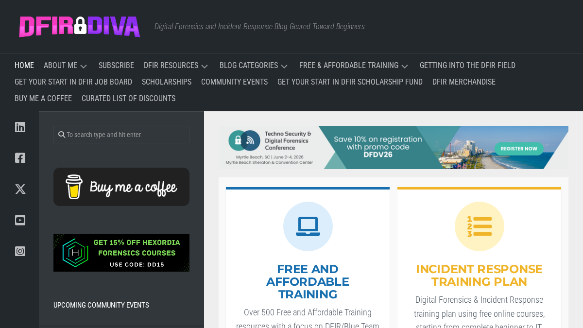dfirdiva.com 官网首页截图
