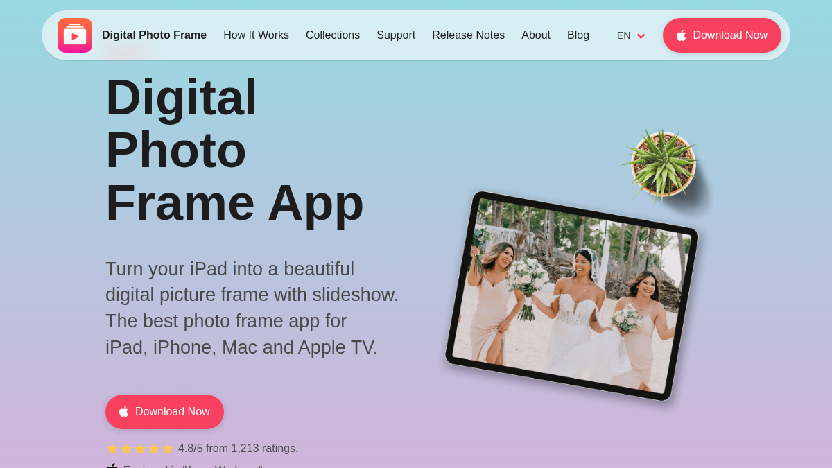 digitalphotoframeapp.com 官网首页截图