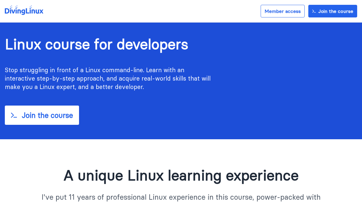 divinglinux.com 官网首页截图