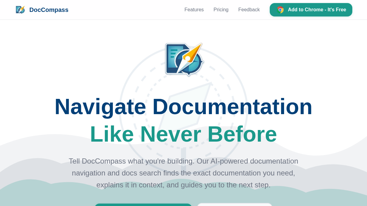 doccompass.dev 官网首页截图