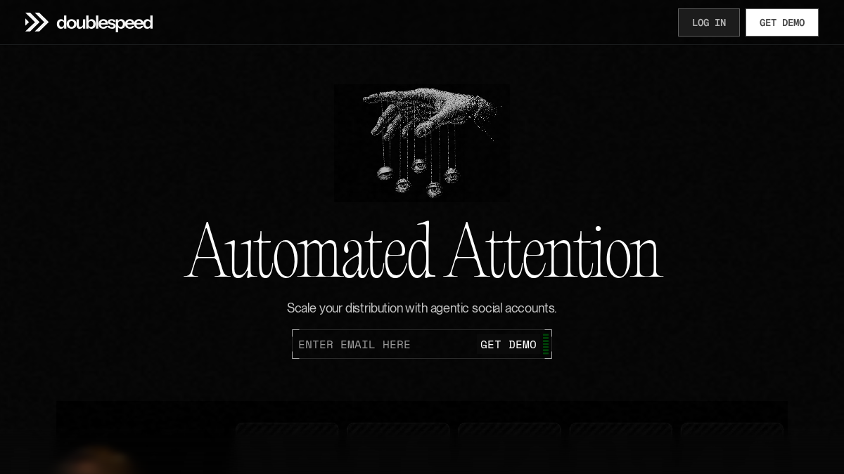 doublespeed.ai 官网首页截图