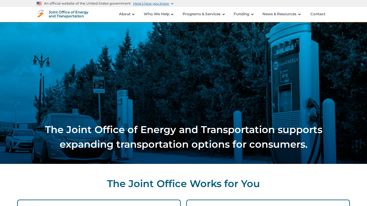 driveelectric.gov 官网首页截图