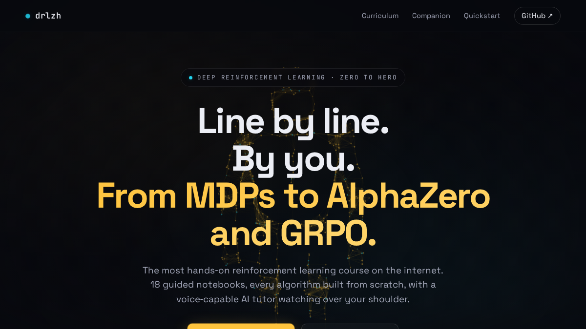 drlzh.ai 官网首页截图