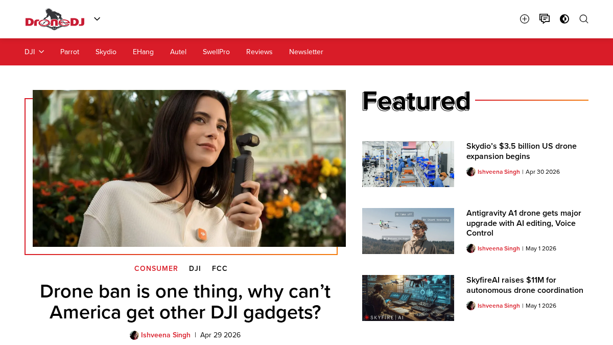dronedj.com 官网首页截图