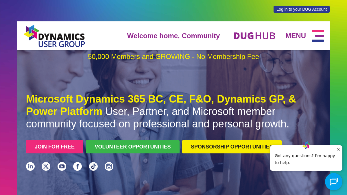 dynamicsusergroup.com 官网首页截图