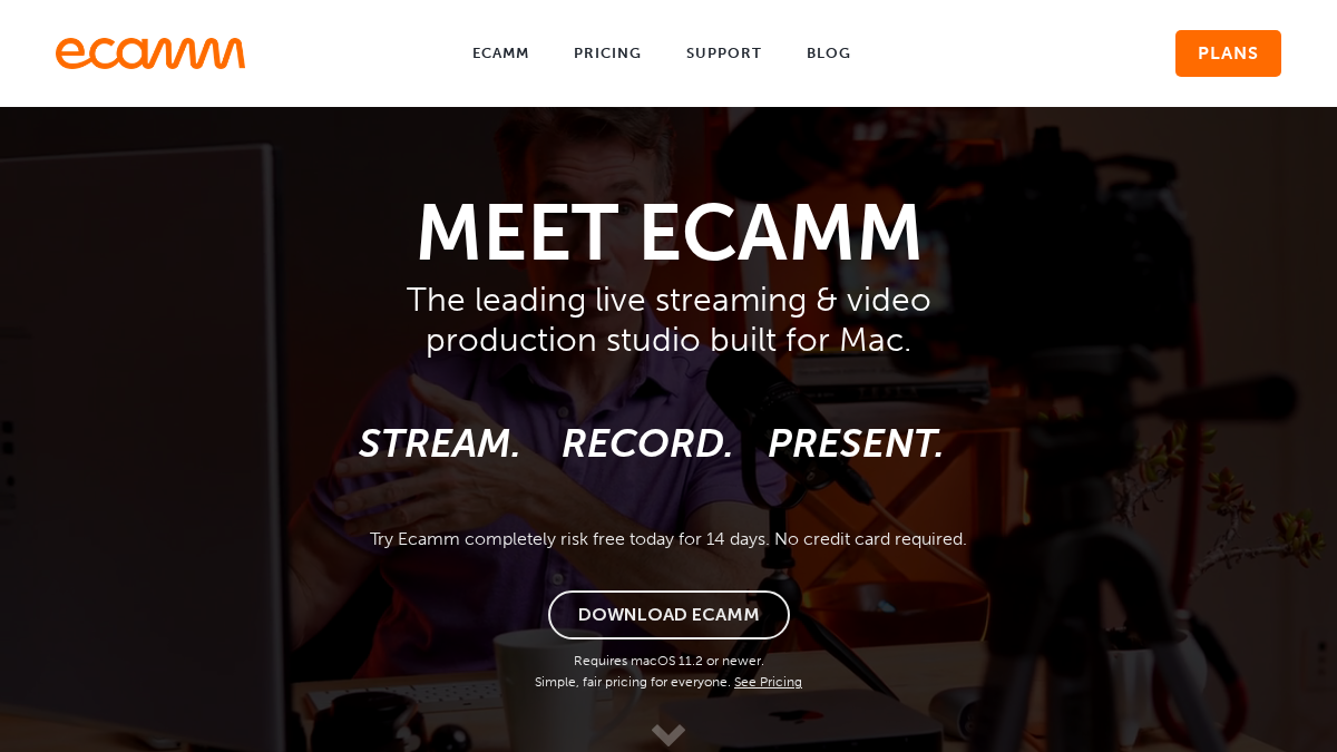 ecamm.com 官网首页截图