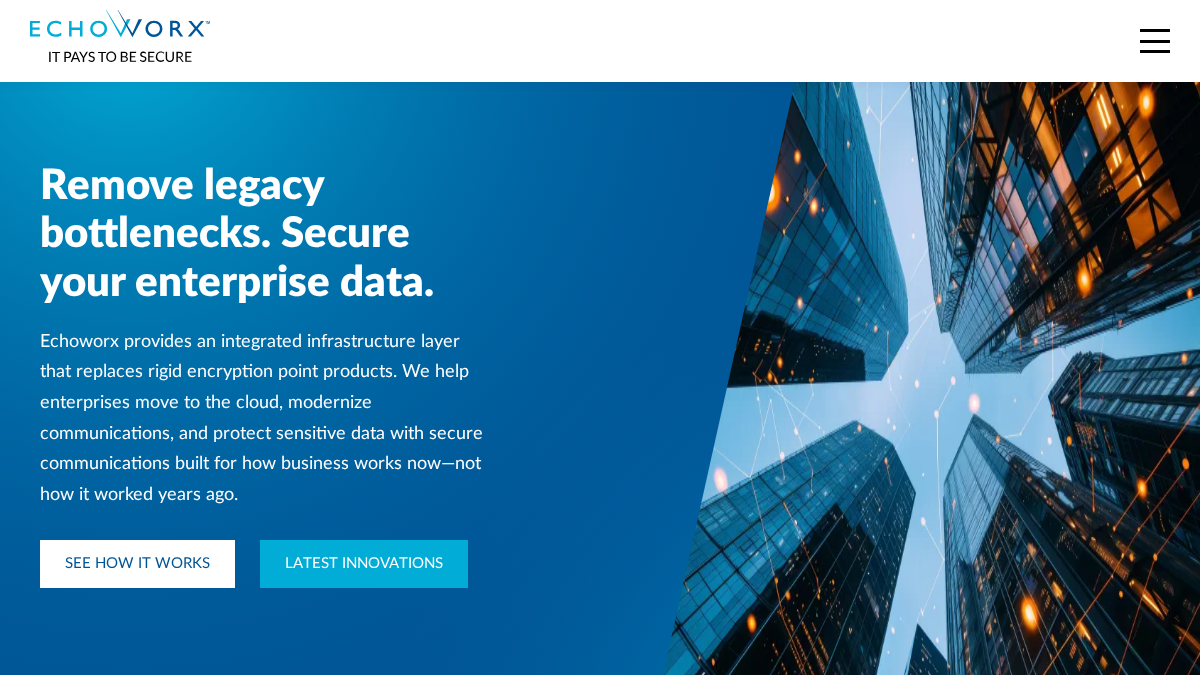 echoworx.com 官网首页截图