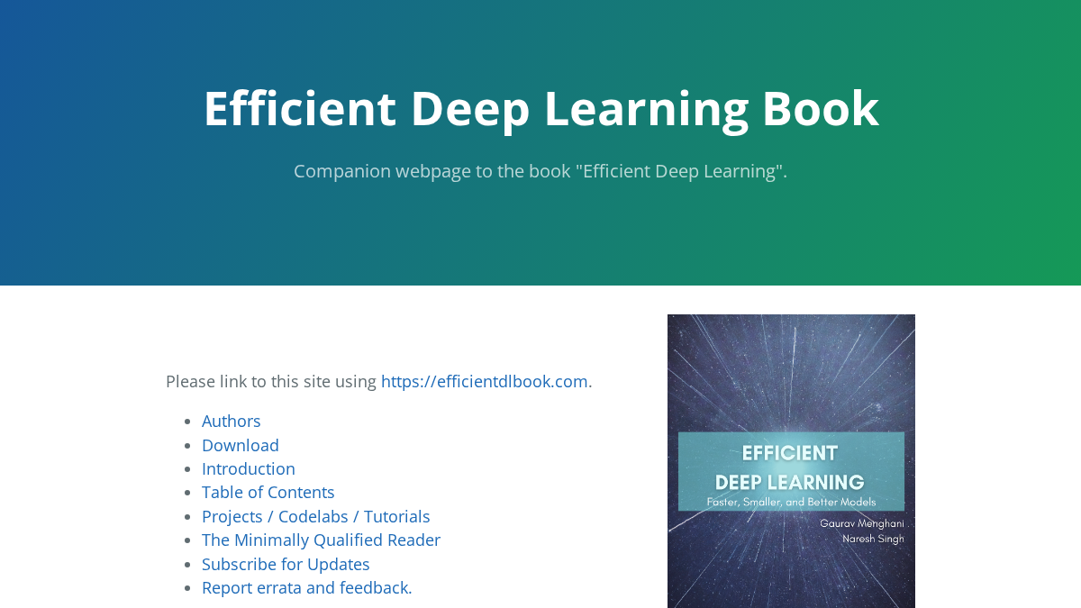 efficientdlbook.com 官网首页截图