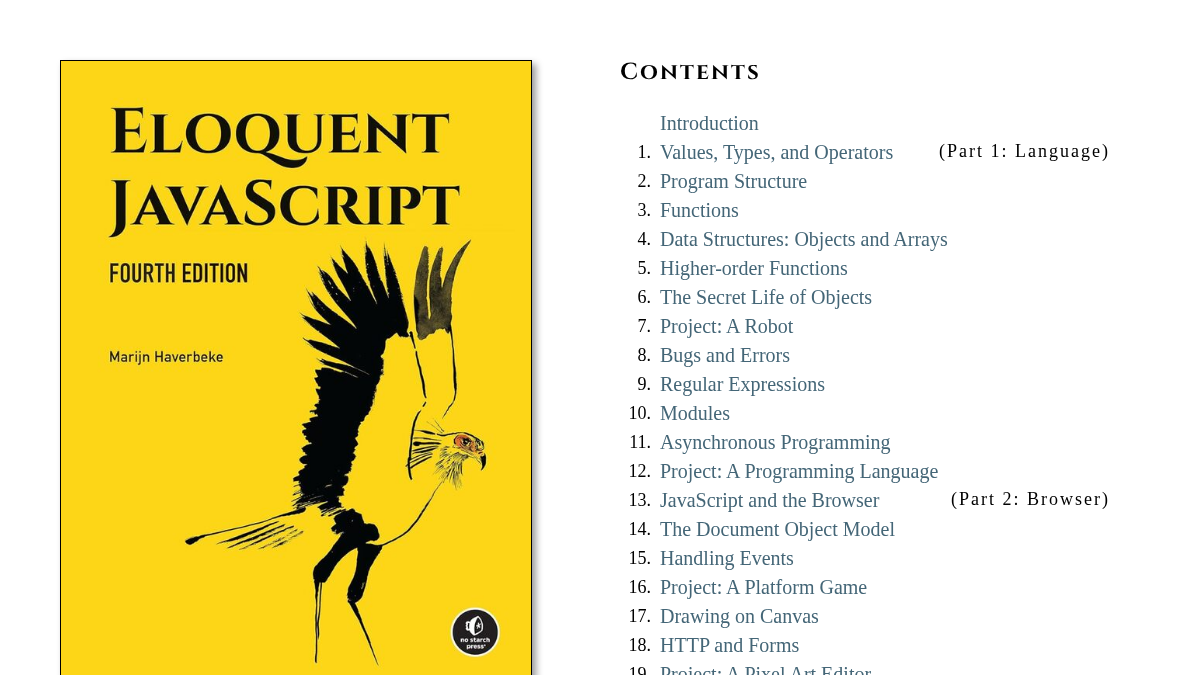 eloquentjavascript.net 官网首页截图