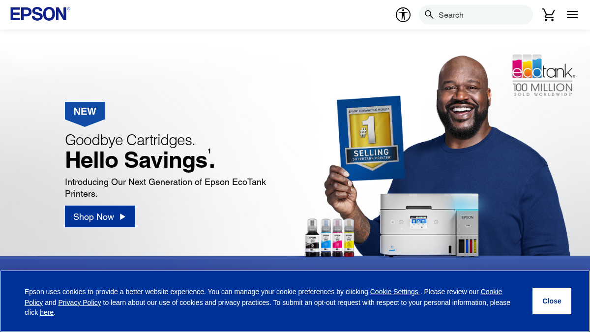 epson.com 官网首页截图